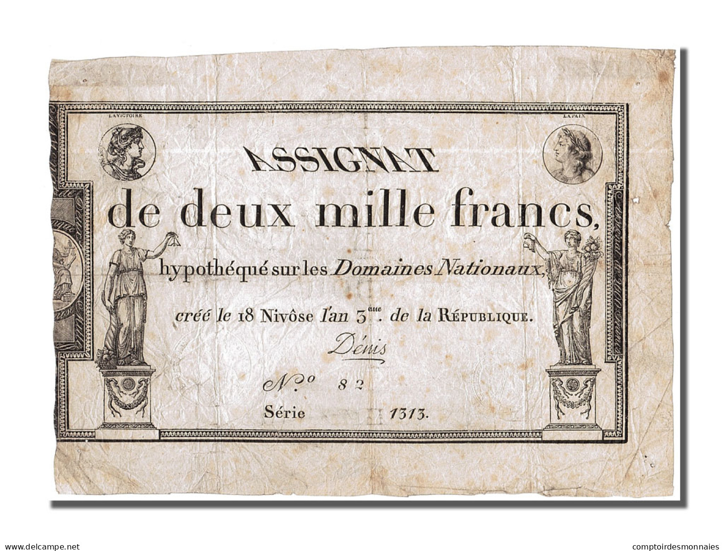 Billet, France, 2000 Francs, 1795, Denis, TTB, KM:A81, Lafaurie:176 - Assignats & Mandats Territoriaux