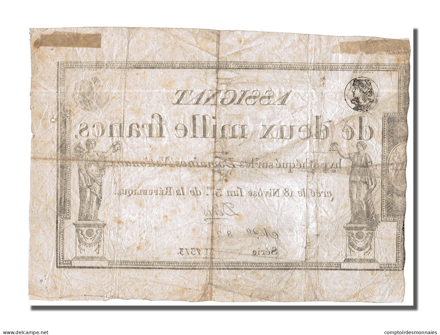 Billet, France, 2000 Francs, 1795, Denis, TTB, KM:A81, Lafaurie:176 - Assignats & Mandats Territoriaux