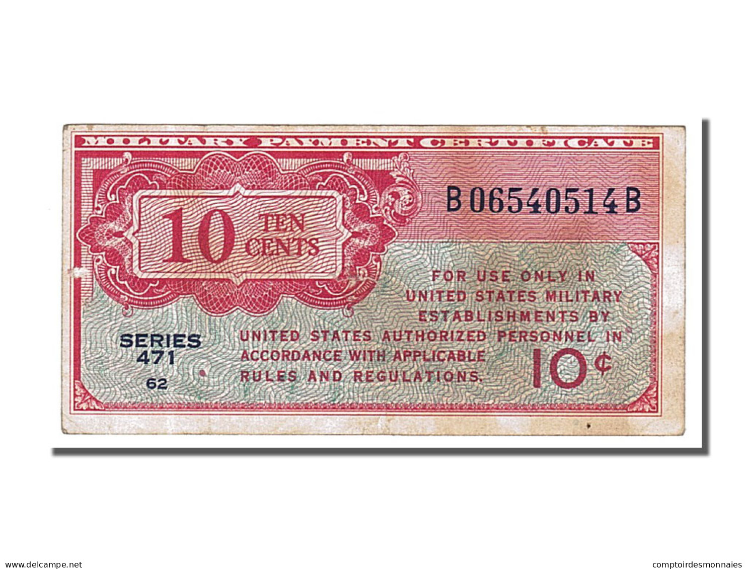 Billet, États-Unis, 10 Cents, 1947, TTB - 1947-1948 - Reeksen 471