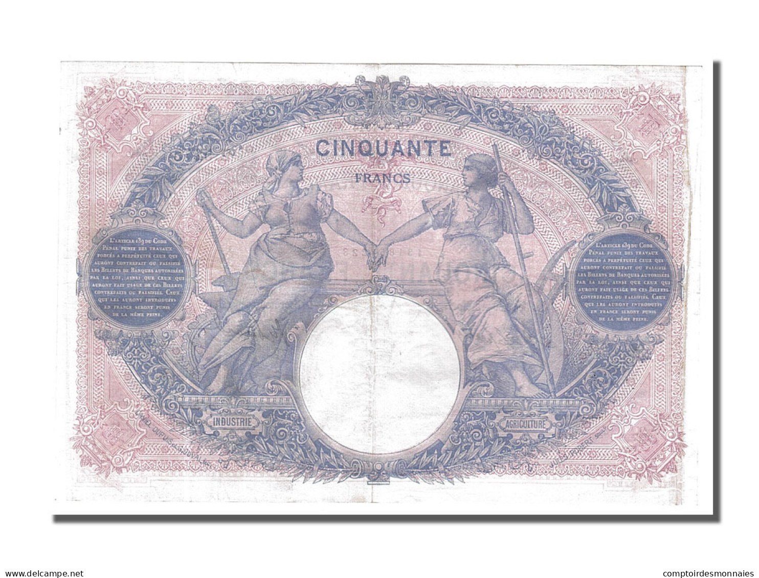 Billet, France, 50 Francs, 50 F 1889-1927 ''Bleu Et Rose'', 1914, 1914-06-10 - 50 F 1889-1927 ''Bleu Et Rose''