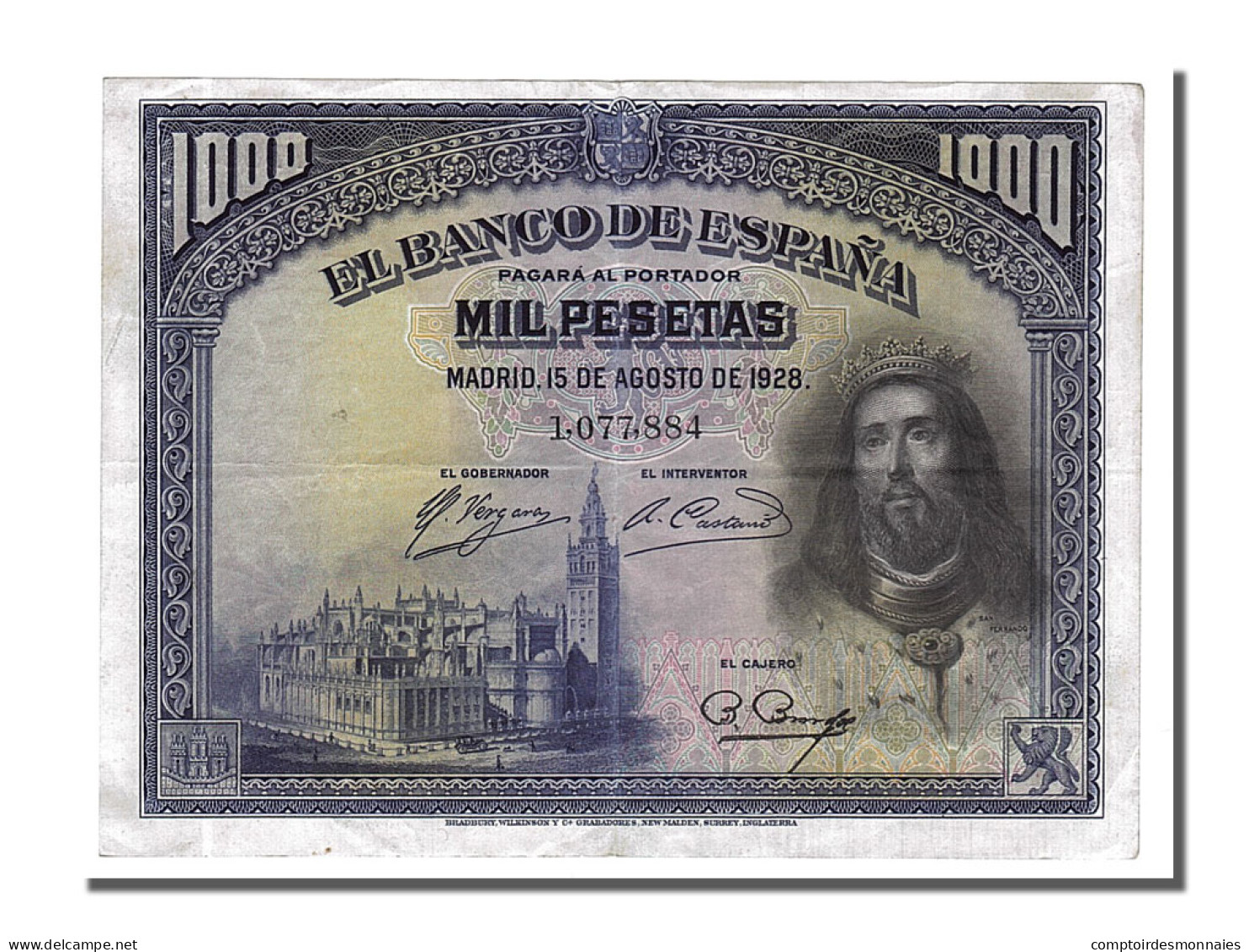 Billet, Espagne, 1000 Pesetas, 1928, 1928-08-15, KM:78a, SUP - 1000 Peseten