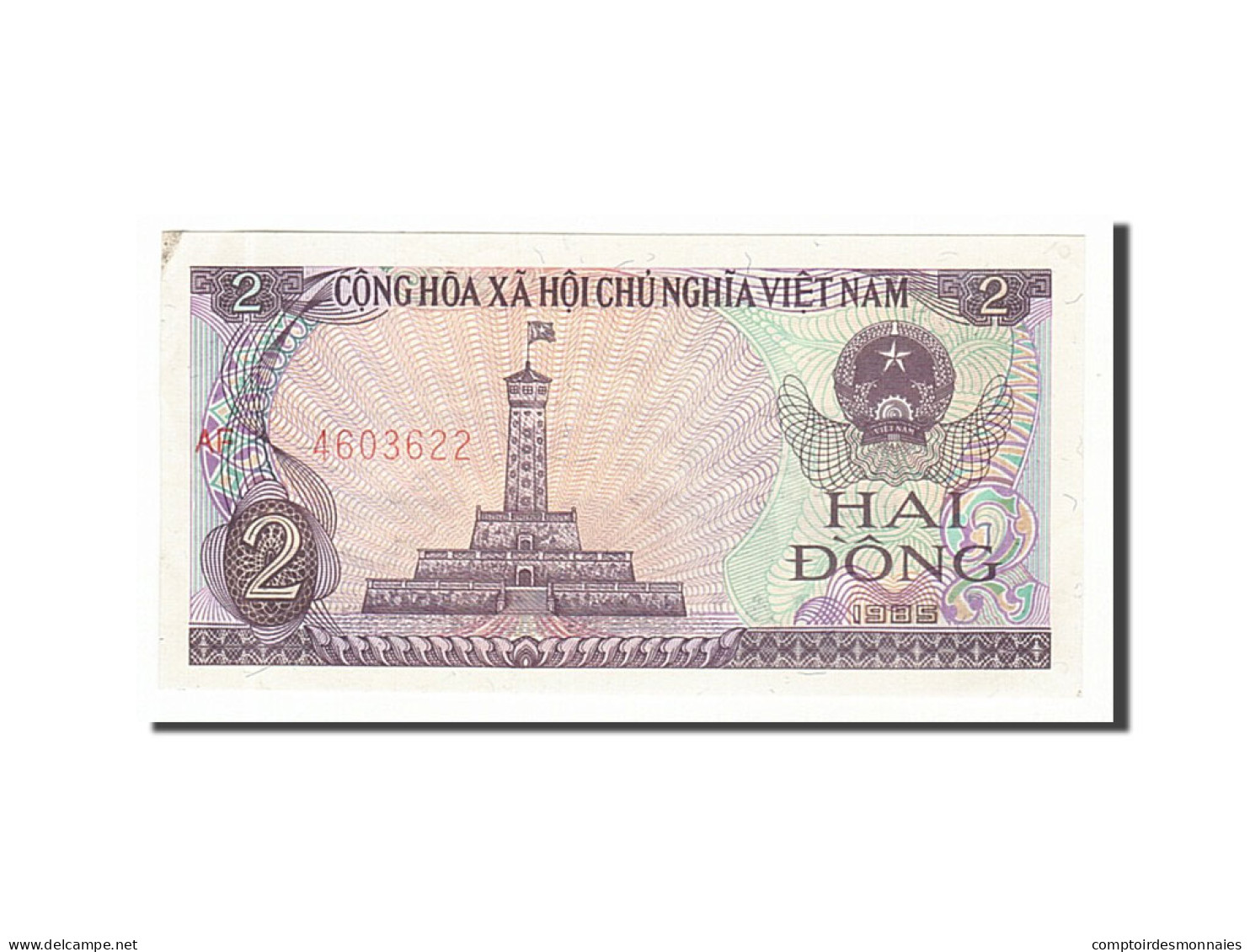 Billet, Viet Nam, 2 D<ox>ng, 1985, SUP+ - Viêt-Nam