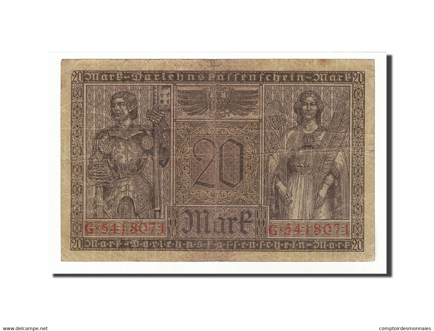 Billet, Allemagne, 20 Mark, 1918, 1918-02-20, KM:57, TB+ - 20 Mark