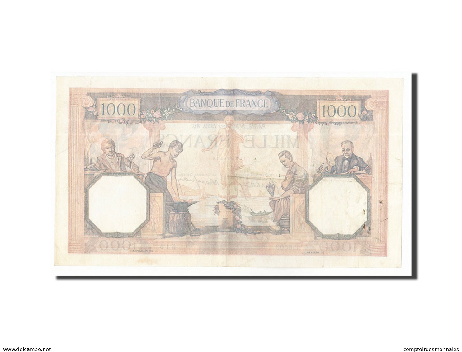 Billet, France, 1000 Francs, 1939, 1939-03-30, TTB+, Fayette:38.35, KM:90c - 1 000 F 1927-1940 ''Cérès Et Mercure''