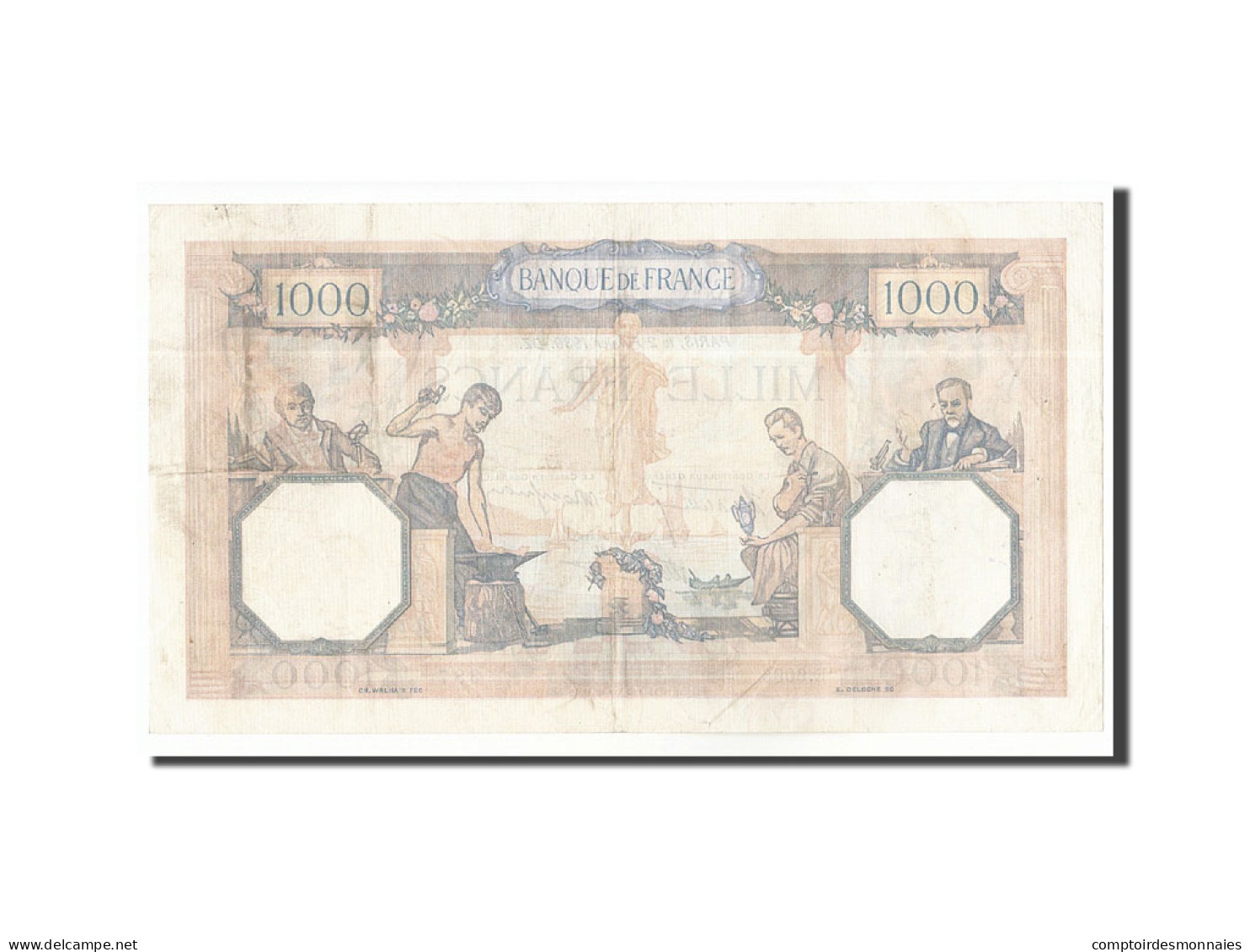 Billet, France, 1000 Francs, 1939, 1939-02-02, TTB+, Fayette:38.34, KM:90c - 1 000 F 1927-1940 ''Cérès E Mercure''