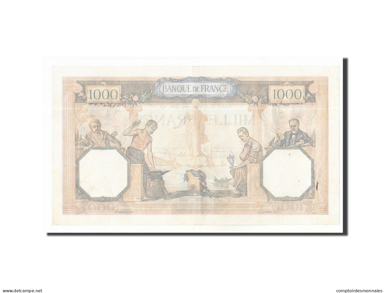 Billet, France, 1000 Francs, 1939, 1939-09-21, TTB+, Fayette:38.37, KM:90c - 1 000 F 1927-1940 ''Cérès Et Mercure''