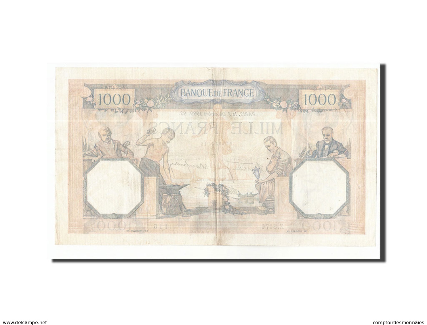 Billet, France, 1000 Francs, 1939, 1939-12-07, TTB+, Fayette:38.40, KM:90c - 1 000 F 1927-1940 ''Cérès Et Mercure''