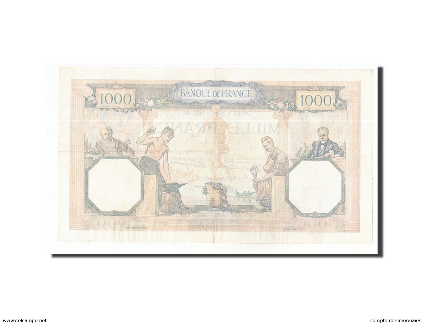 Billet, France, 1000 Francs, 1940, 1940-03-21, TTB+, Fayette:38.44, KM:90c - 1 000 F 1927-1940 ''Cérès Et Mercure''