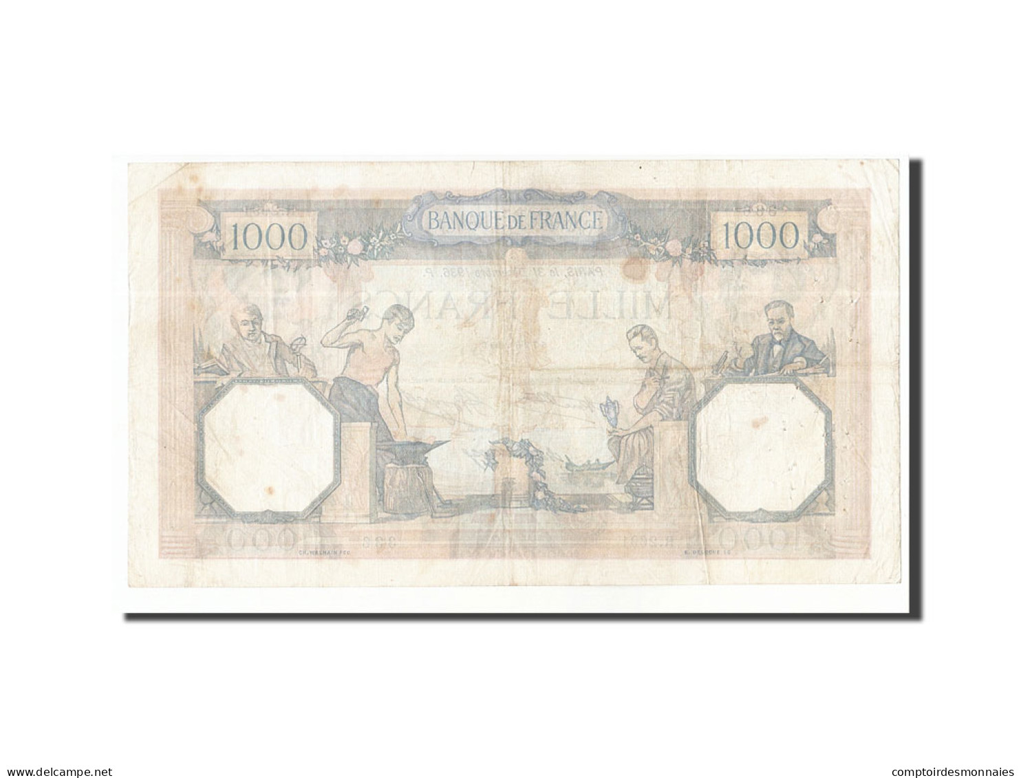 Billet, France, 1000 Francs, 1936, 1936-12-31, TB+, Fayette:37.9, KM:79c - 1 000 F 1927-1940 ''Cérès Et Mercure''