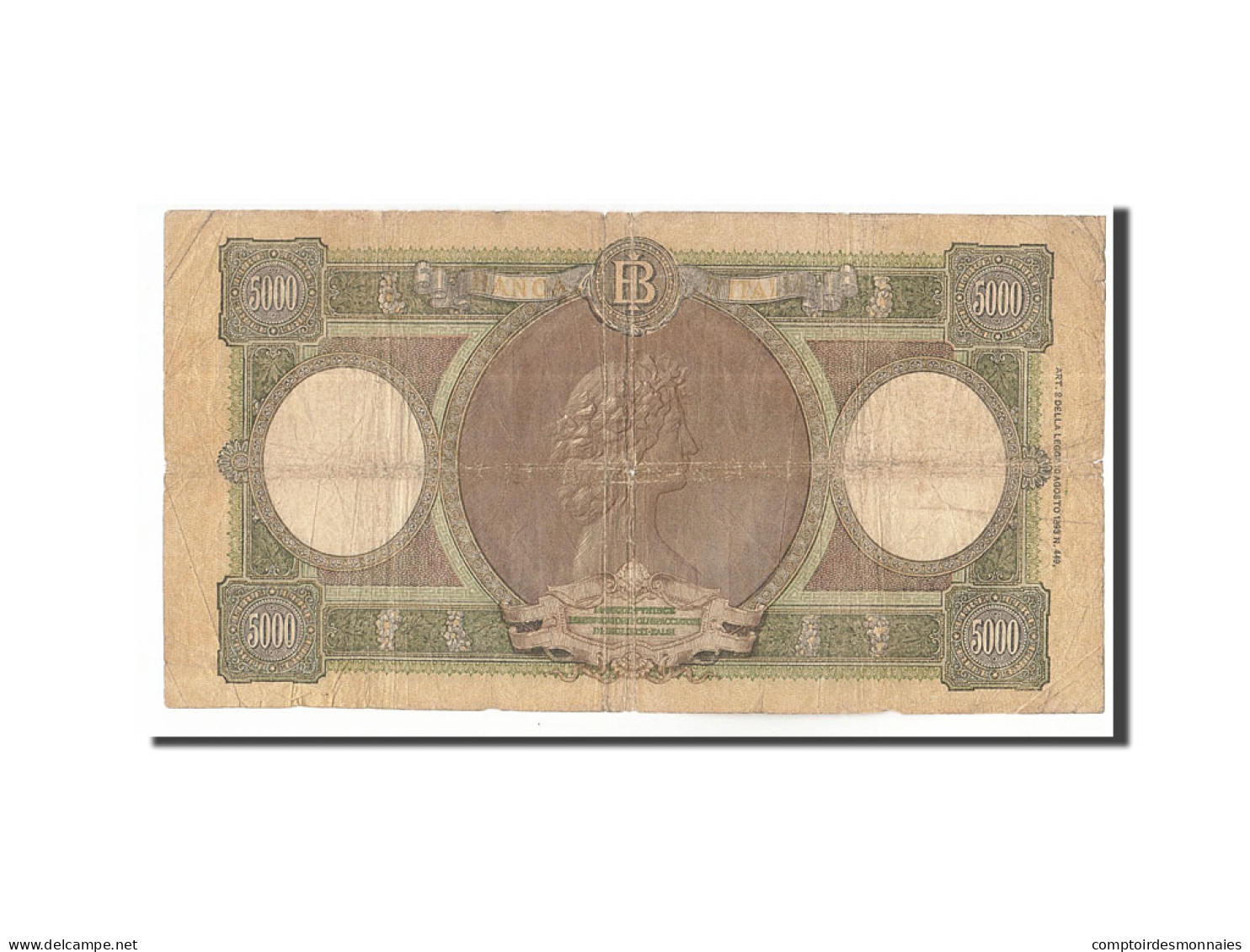 Billet, Italie, 5000 Lire, 1961, 1961-03-23, KM:85d, TB - 5000 Lire