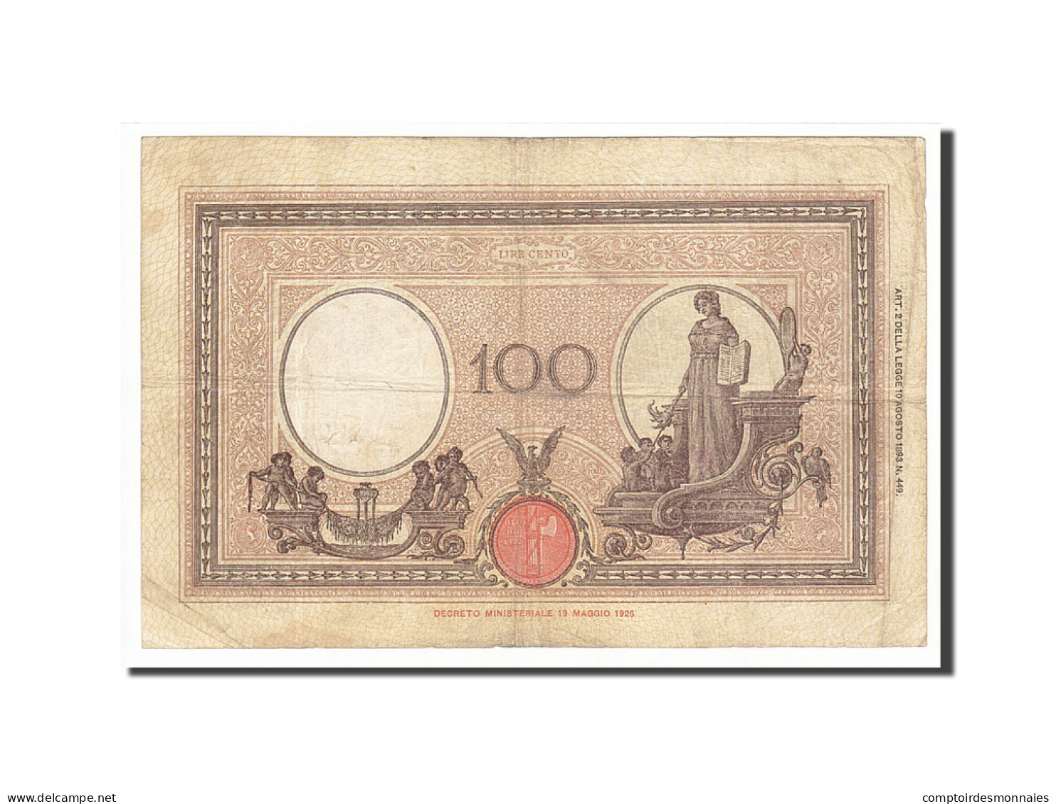 Billet, Italie, 100 Lire, 1934, 1934-10-17, KM:50c, TB+ - 100 Liras