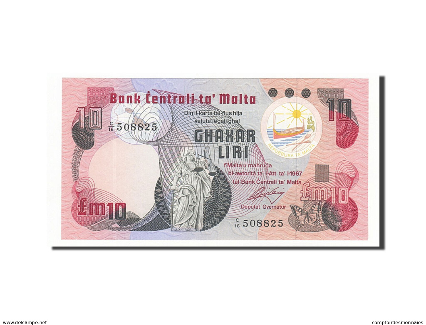 Billet, Malte, 10 Liri, 1979, Undated, KM:36b, NEUF - Malta