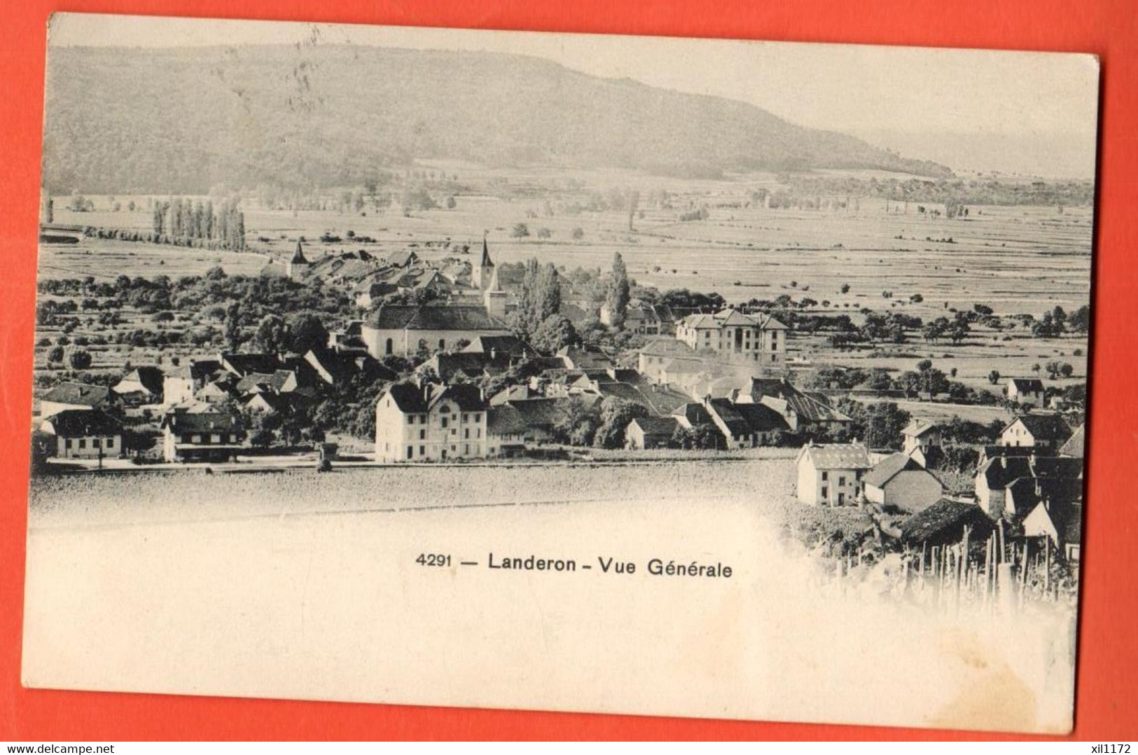 ZLF-02  Le Landeron Vue Générale.  Cachet 1908  No 4291 - Le Landeron