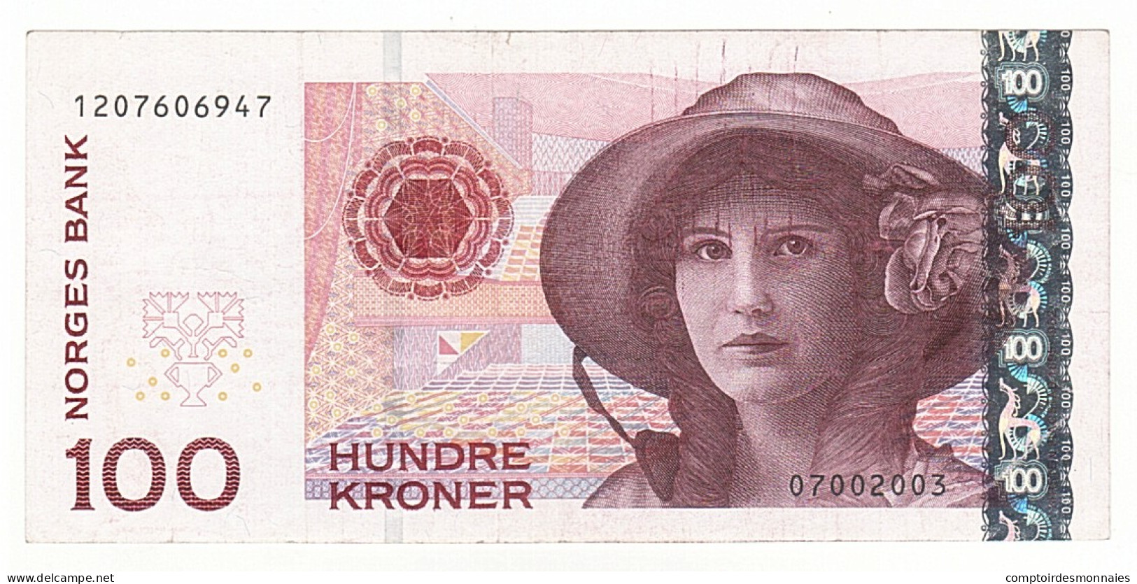 Billet, Norvège, 100 Kroner, 1999, KM:47b, SPL+ - Norway