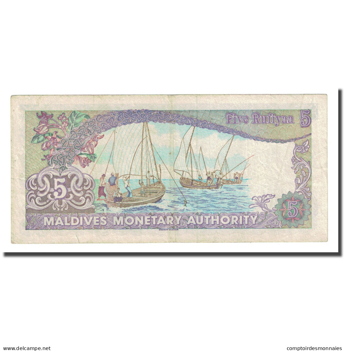 Billet, Maldives, 5 Rufiyaa, 1983-10-07, KM:10a, TB - Maldives