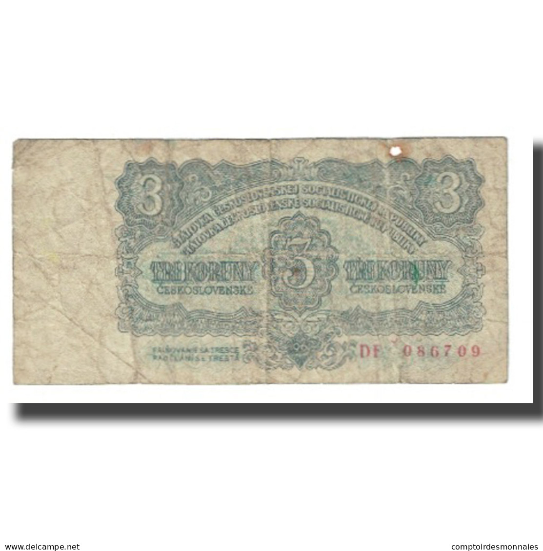 Billet, Tchécoslovaquie, 3 Koruny, 1961, KM:81a, B+ - Tchécoslovaquie