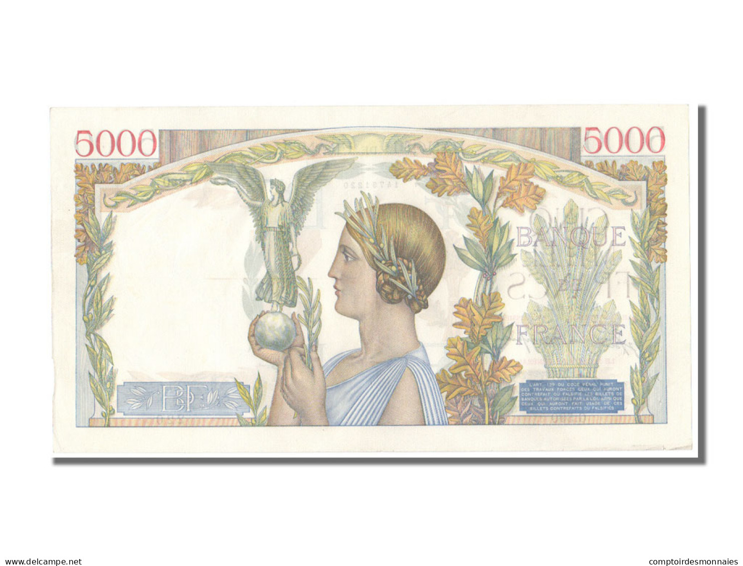 Billet, France, 5000 Francs, 5 000 F 1934-1944 ''Victoire'', 1941, 1941-07-10 - 5 000 F 1934-1944 ''Victoire''