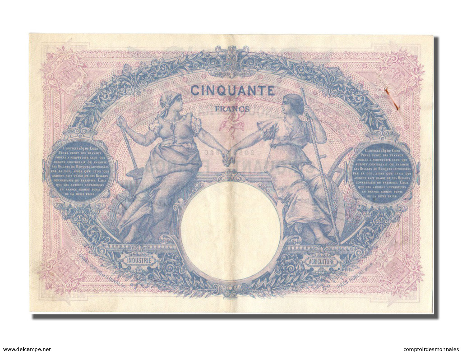 Billet, France, 50 Francs, 50 F 1889-1927 ''Bleu Et Rose'', 1926, 1926-07-03 - 50 F 1889-1927 ''Bleu Et Rose''