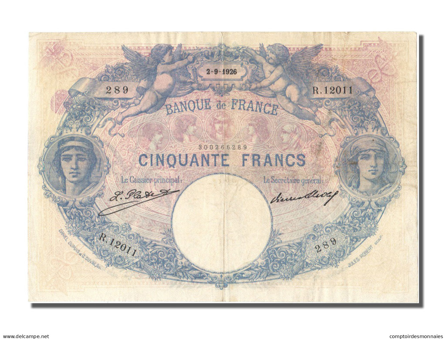 50 Francs Bleu Et Rose Type 1889 - 50 F 1889-1927 ''Bleu Et Rose''