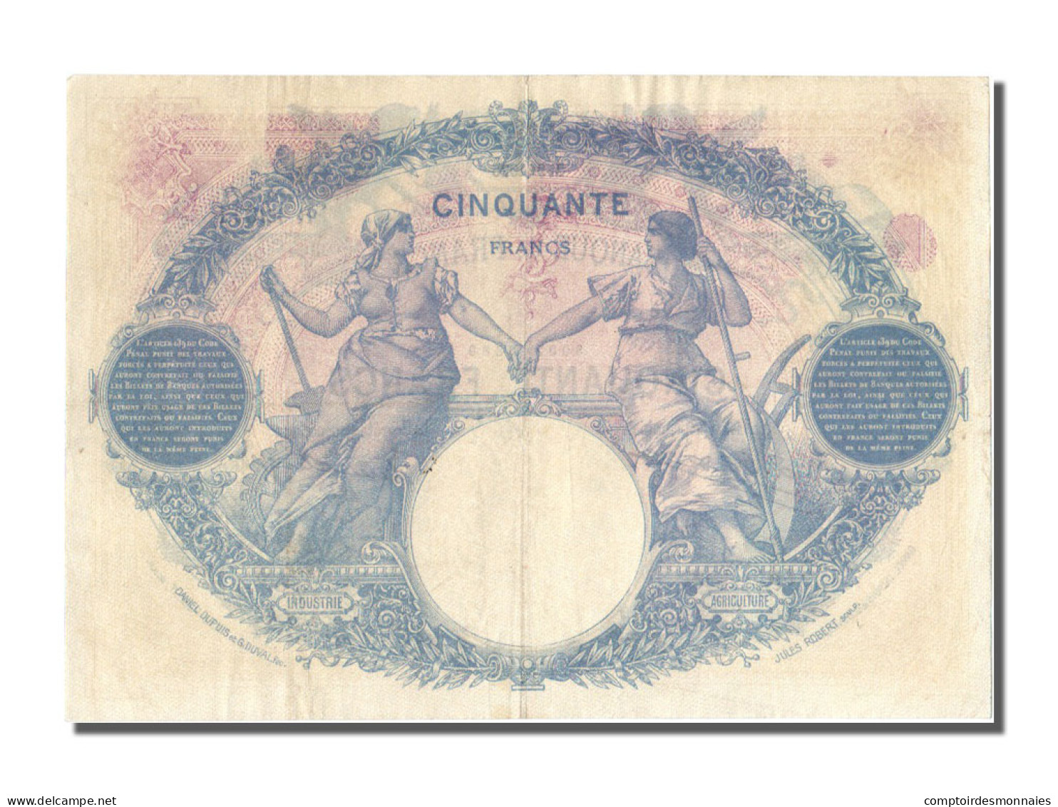 50 Francs Bleu Et Rose Type 1889 - 50 F 1889-1927 ''Bleu Et Rose''