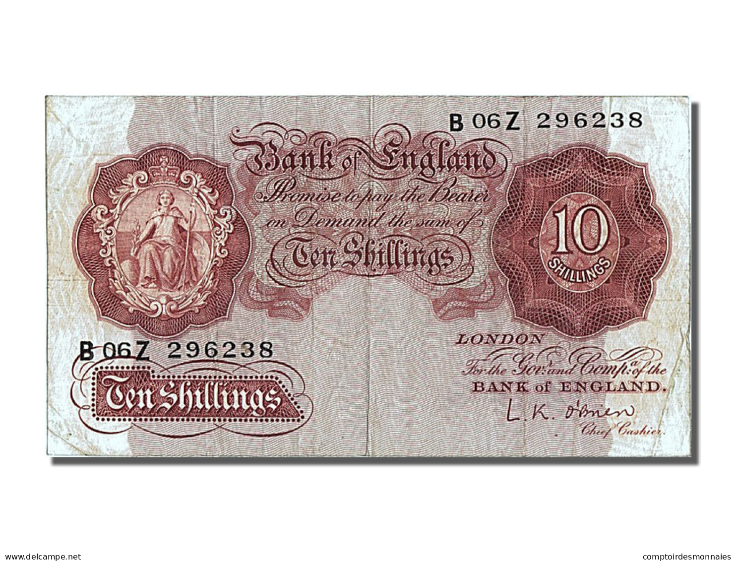 Billet, Grande-Bretagne, 10 Shillings, TTB - 10 Shillings