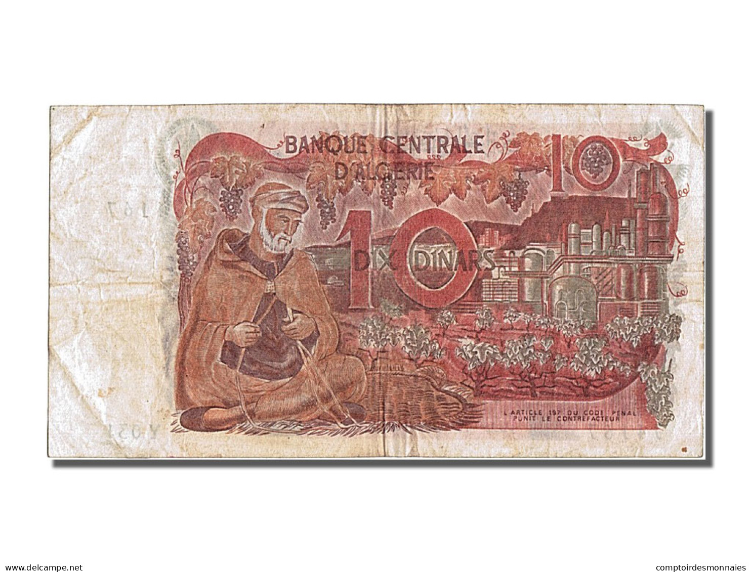 Billet, Algeria, 10 Dinars, 1970, 1970-11-01, TTB - Algérie