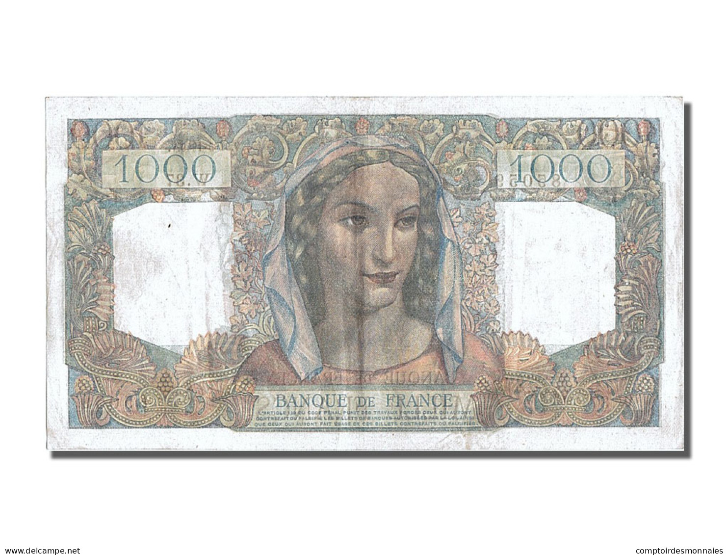 Billet, France, 1000 Francs, 1 000 F 1945-1950 ''Minerve Et Hercule'', 1945 - 1 000 F 1945-1950 ''Minerve Et Hercule''