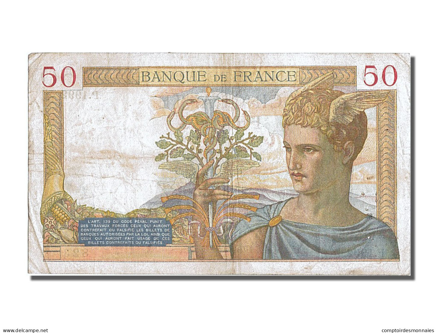 Billet, France, 50 Francs, 50 F 1934-1940 ''Cérès'', 1935, 1935-06-20, TTB - 50 F 1934-1940 ''Cérès''