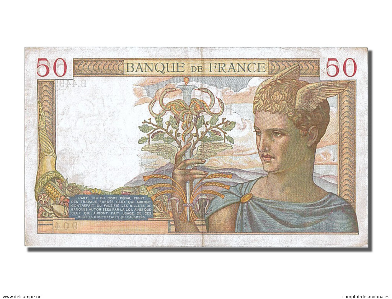 Billet, France, 50 Francs, 50 F 1934-1940 ''Cérès'', 1936, 1936-05-28, SUP - 50 F 1934-1940 ''Cérès''