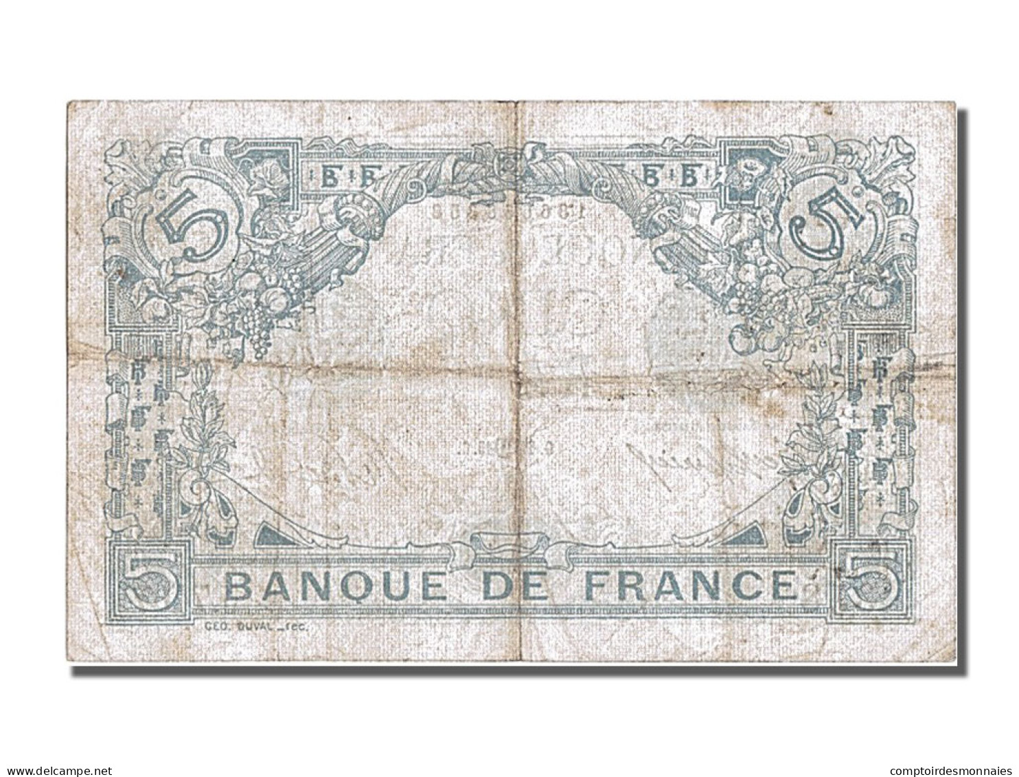Billet, France, 5 Francs, 5 F 1912-1917 ''Bleu'', 1915, 1915-08-27, TTB - 5 F 1912-1917 ''Bleu''