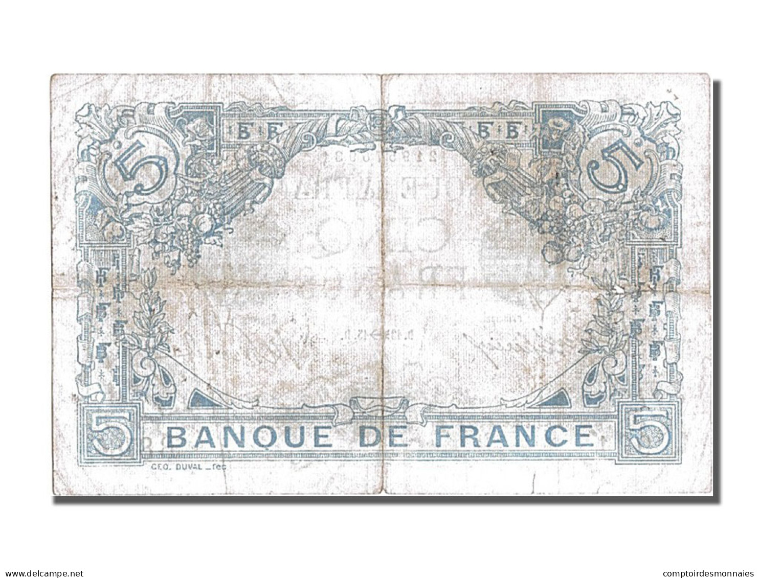 Billet, France, 5 Francs, 5 F 1912-1917 ''Bleu'', 1915, 1915-11-13, TB+ - 5 F 1912-1917 ''Bleu''