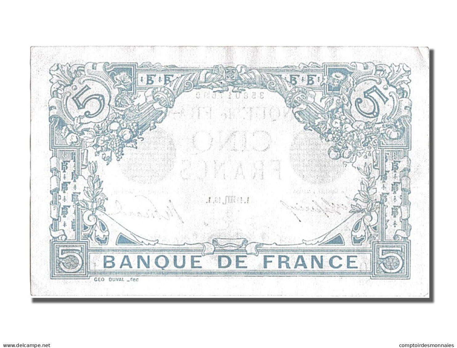 Billet, France, 5 Francs, 5 F 1912-1917 ''Bleu'', 1916, 1916-10-10, SUP+ - 5 F 1912-1917 ''Bleu''