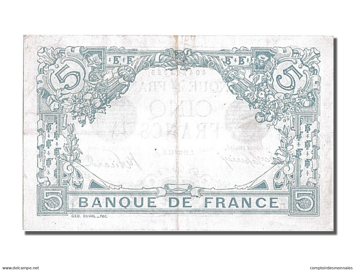 Billet, France, 5 Francs, 5 F 1912-1917 ''Bleu'', 1917, 1917-01-20, SUP+ - 5 F 1912-1917 ''Bleu''