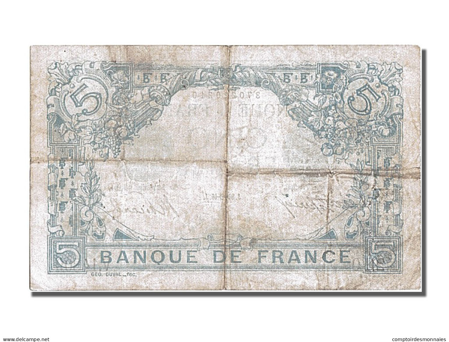 Billet, France, 5 Francs, 5 F 1912-1917 ''Bleu'', 1916, 1916-11-08, TTB - 5 F 1912-1917 ''Bleu''