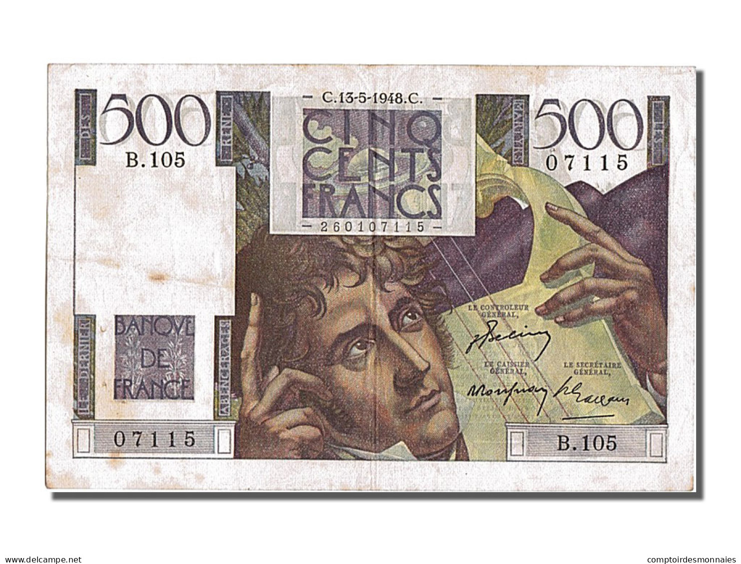 Billet, France, 500 Francs, 500 F 1945-1953 ''Chateaubriand'', 1948, 1948-05-13 - 500 F 1945-1953 ''Chateaubriand''