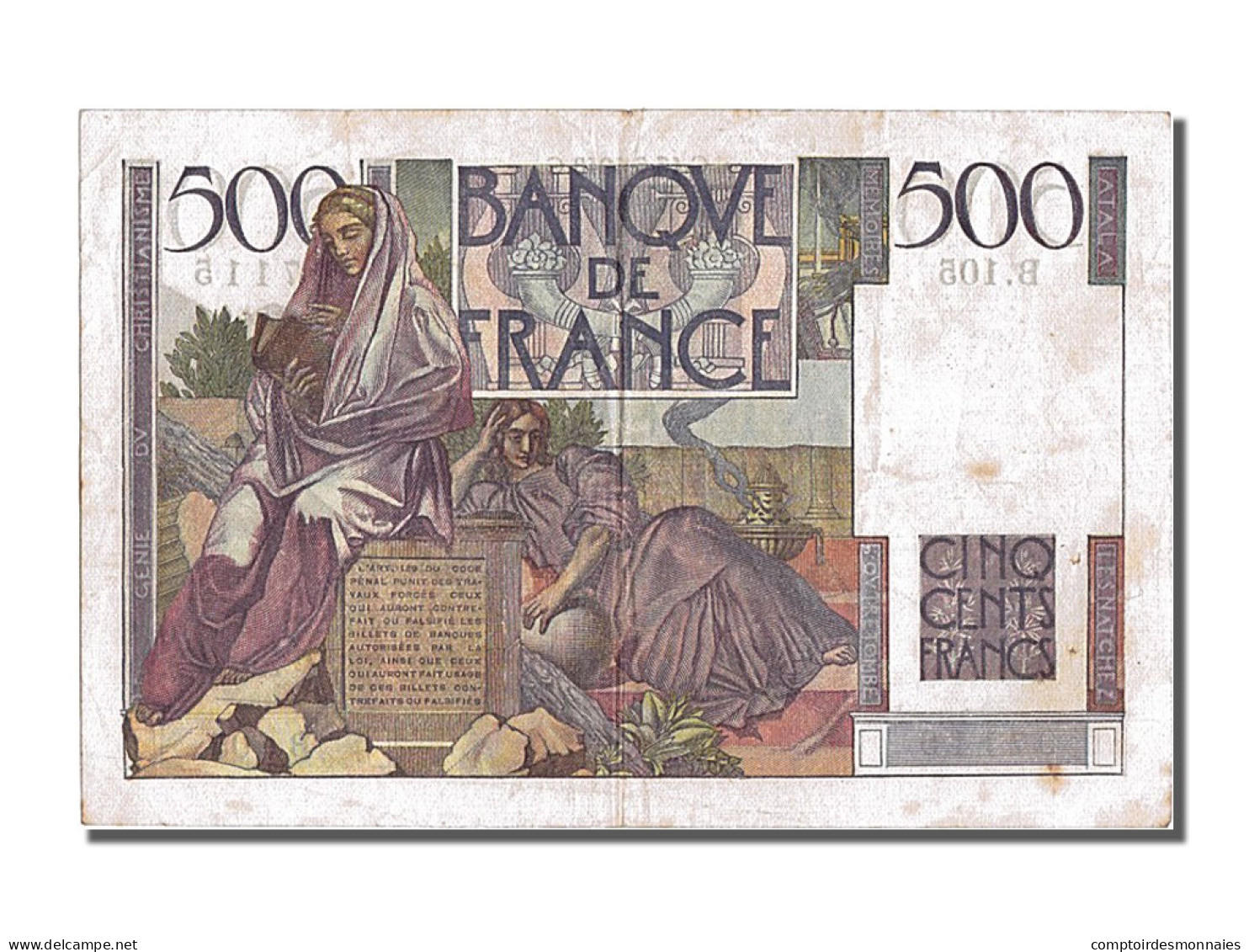 Billet, France, 500 Francs, 500 F 1945-1953 ''Chateaubriand'', 1948, 1948-05-13 - 500 F 1945-1953 ''Chateaubriand''