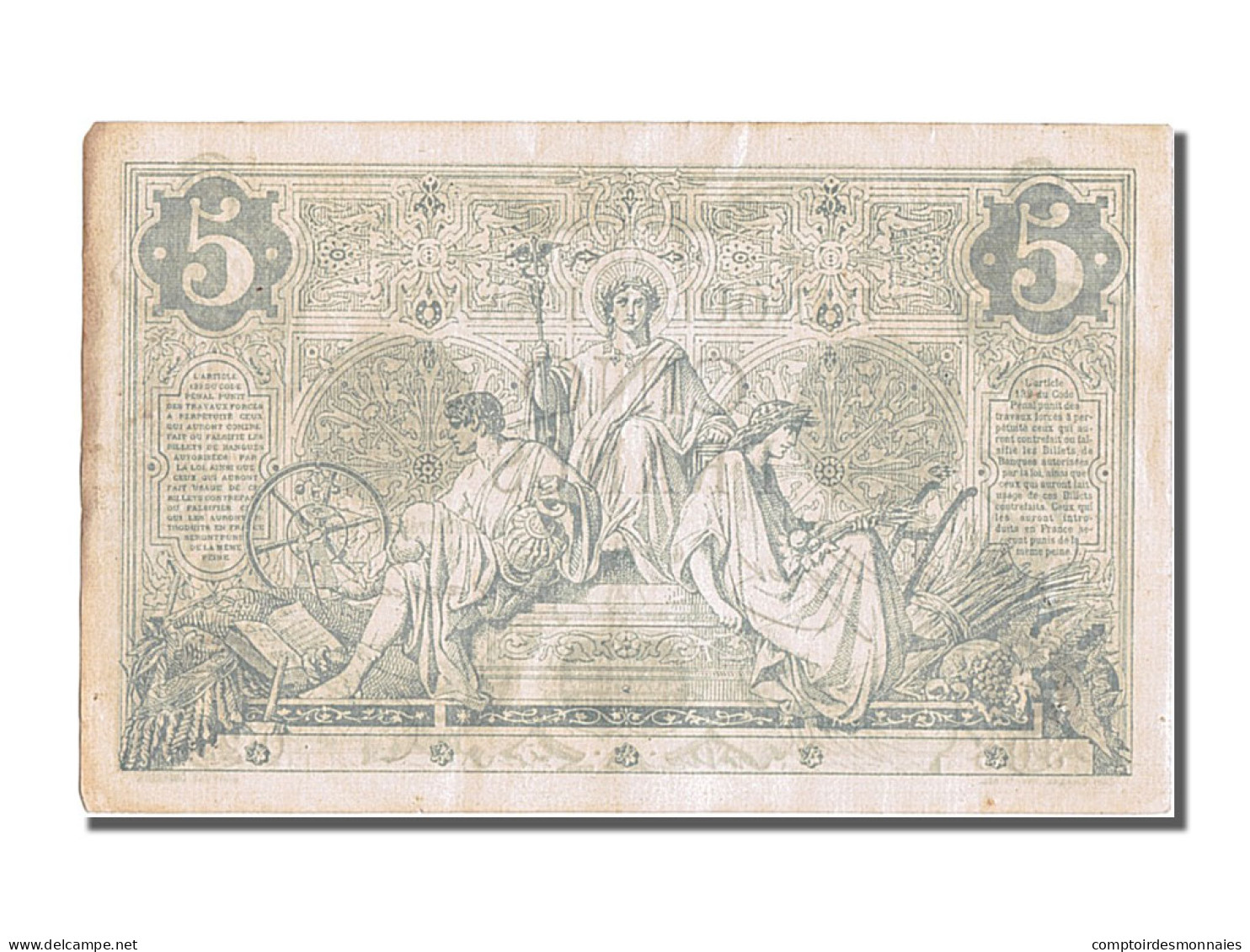 Billet, France, 5 Francs, 5 F 1871-1874 ''Noir'', 1873, 1873-07-31, SUP+ - 5 F 1871-1874 ''Noir''