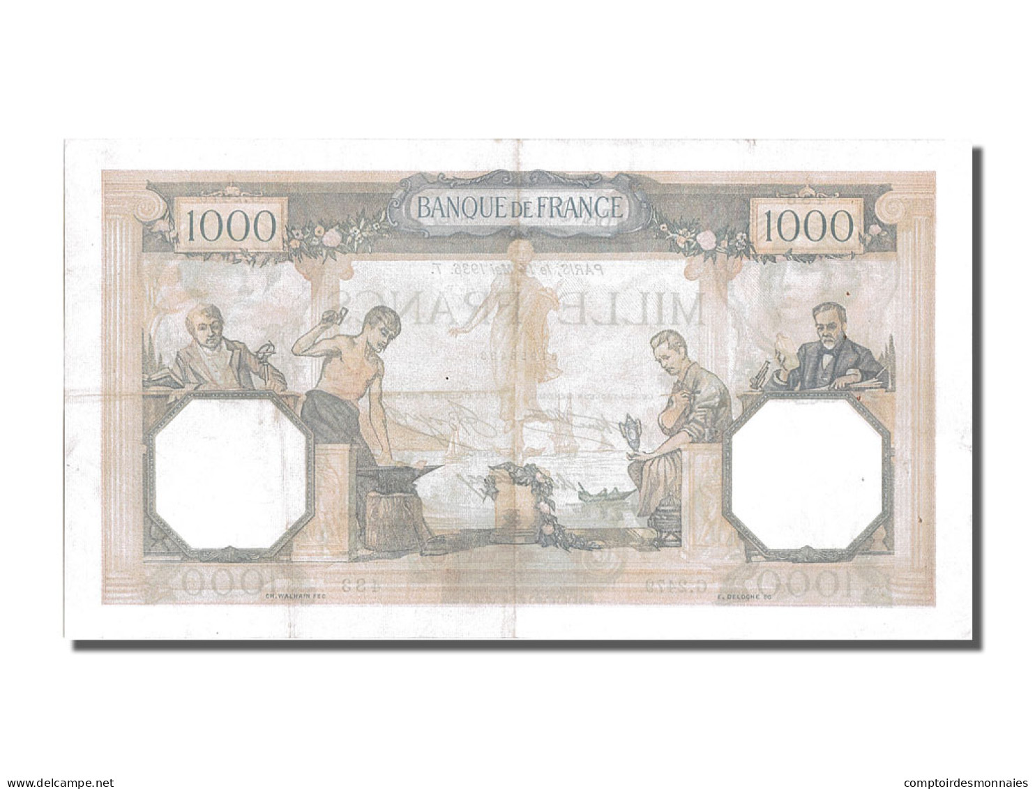 Billet, France, 1000 Francs, 1 000 F 1927-1940 ''Cérès Et Mercure'', 1936 - 1 000 F 1927-1940 ''Cérès Et Mercure''