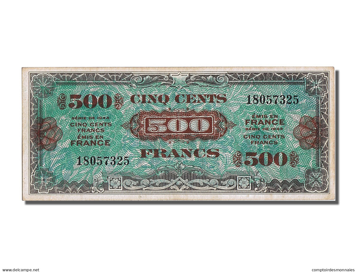 Billet, France, 500 Francs, 1944 Flag/France, 1944, 1944-06-01, SPL, Fayette:V - 1944 Drapeau/Francia