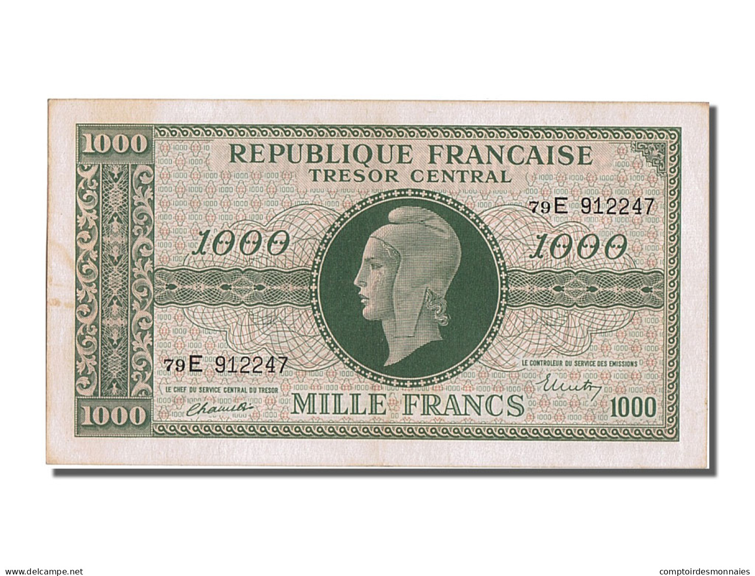 Billet, France, 1000 Francs, 1943-1945 Marianne, 1945, SPL, Fayette:V 13, KM:107 - 1943-1945 Maríanne