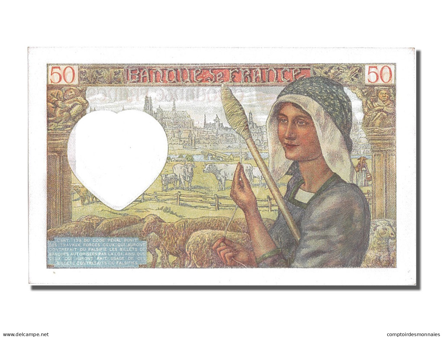 Billet, France, 50 Francs, 50 F 1940-1942 ''Jacques Coeur'', 1941, 1941-03-13 - 50 F 1940-1942 ''Jacques Coeur''