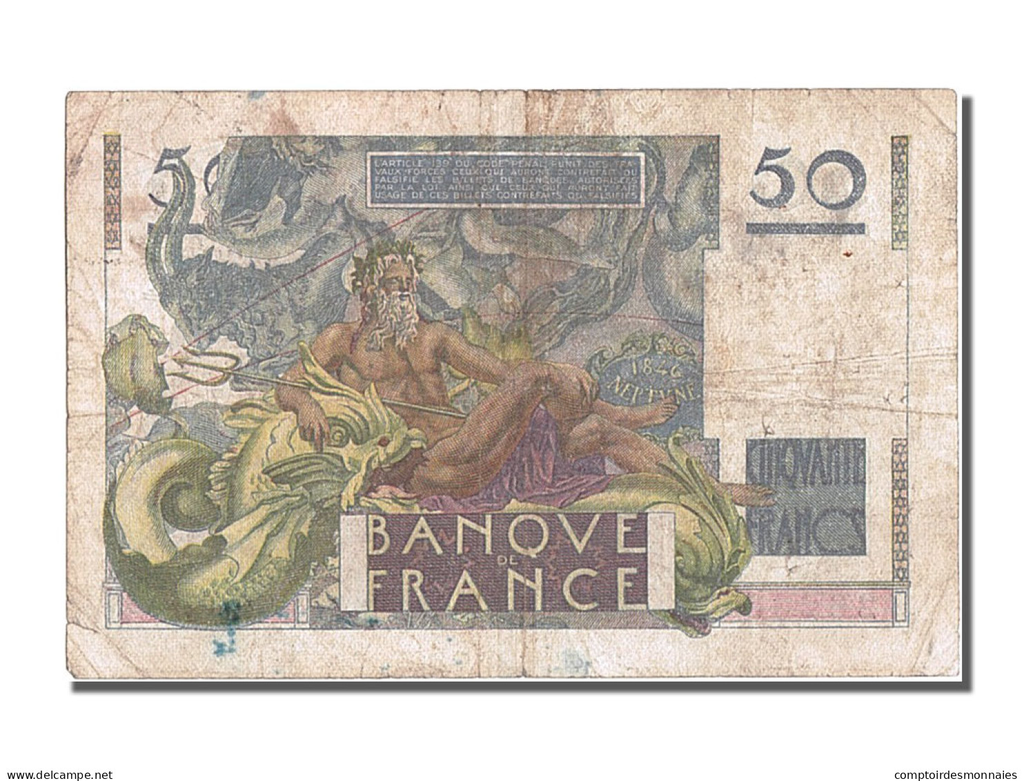 Billet, France, 50 Francs, 50 F 1946-1951 ''Le Verrier'', 1951, 1951-06-07, TB - 50 F 1946-1951 ''Le Verrier''