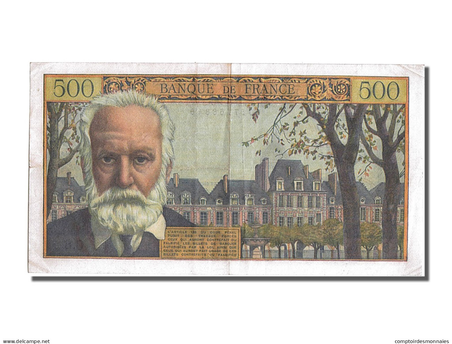 Billet, France, 500 Francs, 500 F 1954-1958 ''Victor Hugo'', 1954, 1954-01-07 - 500 F 1954-1958 ''Victor Hugo''