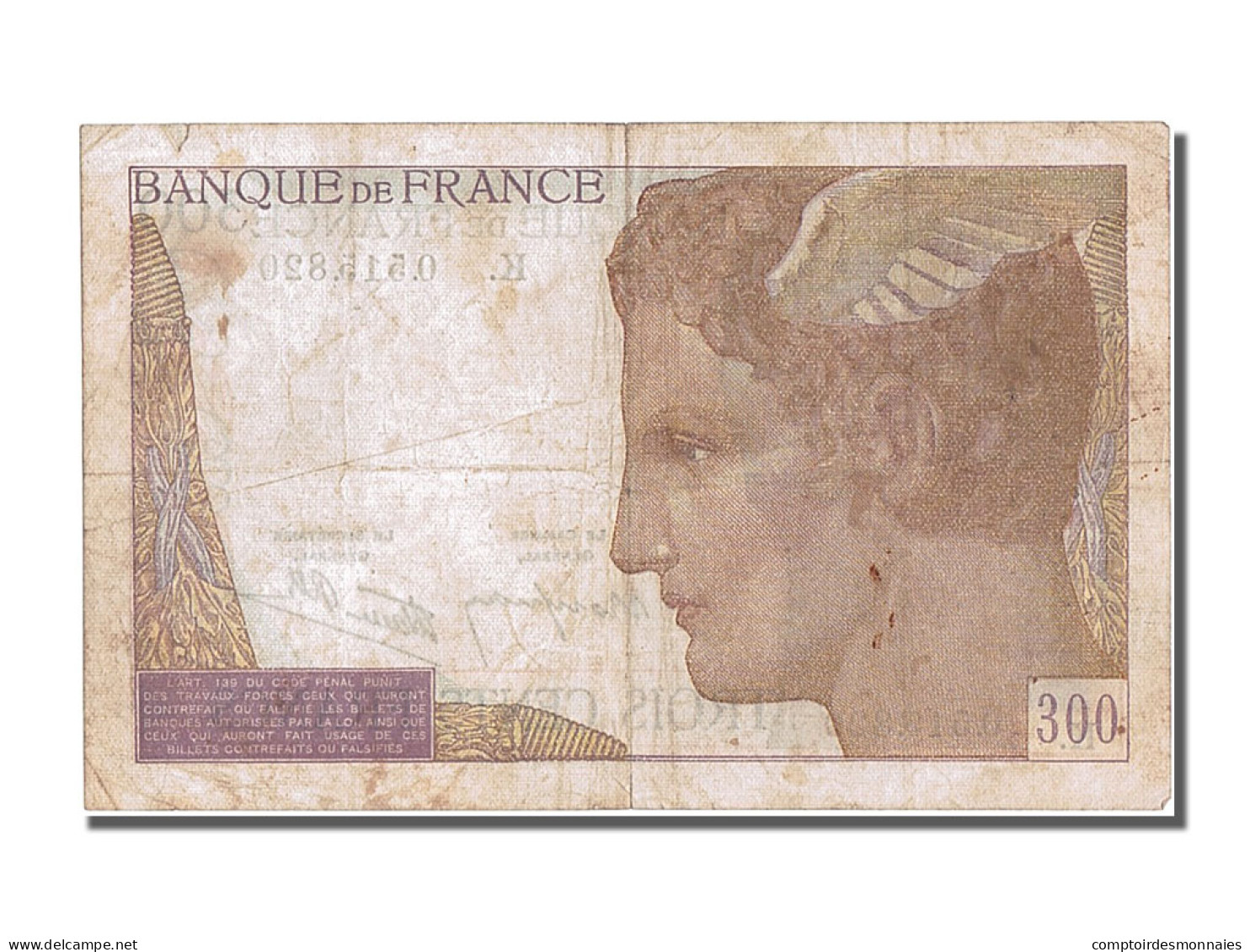 Billet, France, 300 Francs, 300 F 1938-1939, 1938, TB+, Fayette:29.1, KM:87a - 300 F 1938-1939