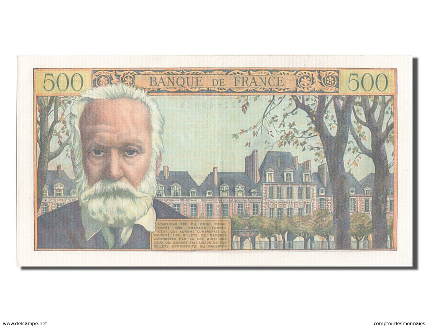 Billet, France, 500 Francs, 500 F 1954-1958 ''Victor Hugo'', 1954, 1954-09-02 - 500 F 1954-1958 ''Victor Hugo''