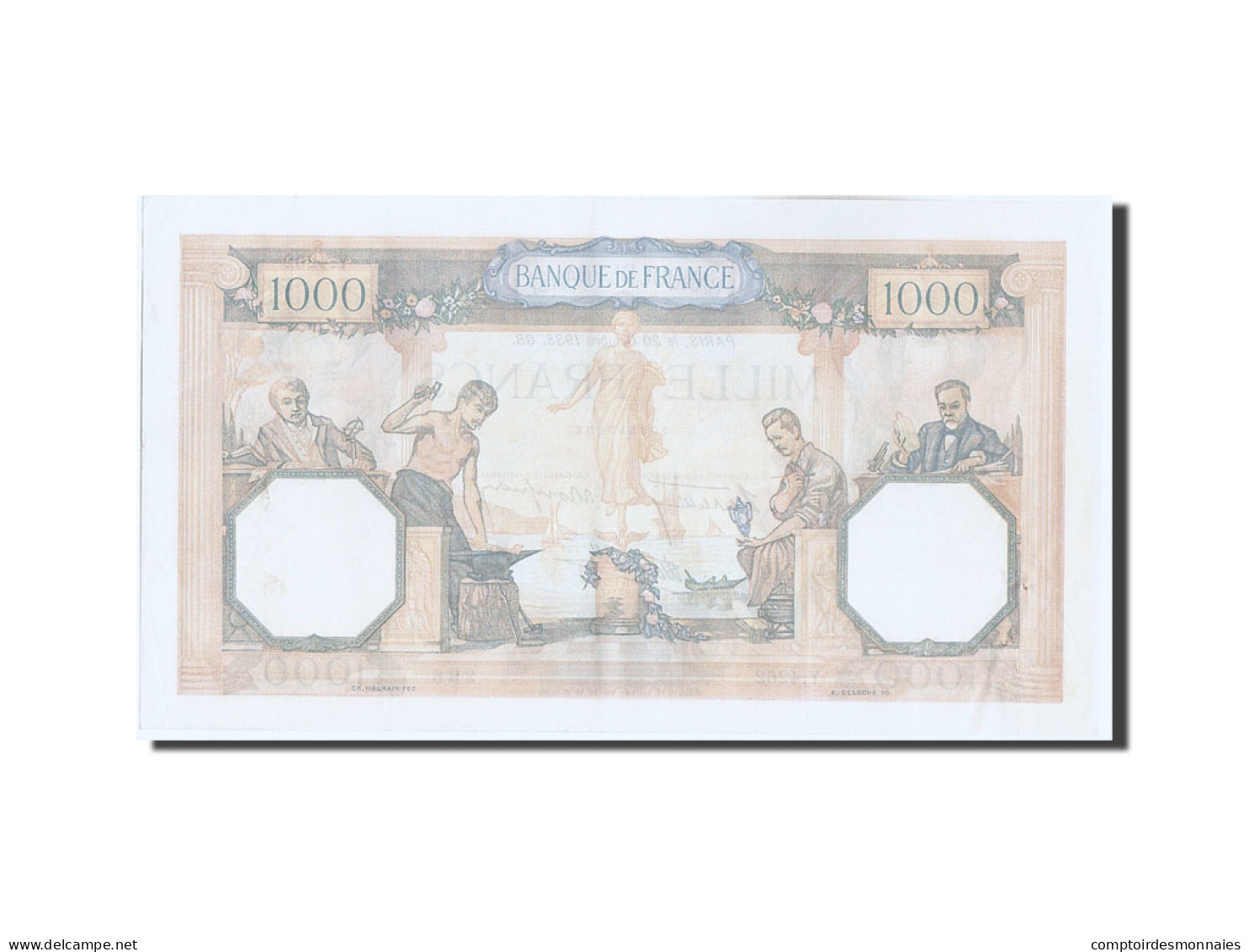 Billet, France, 1000 Francs, 1 000 F 1927-1940 ''Cérès Et Mercure'', 1938 - 1 000 F 1927-1940 ''Cérès Et Mercure''