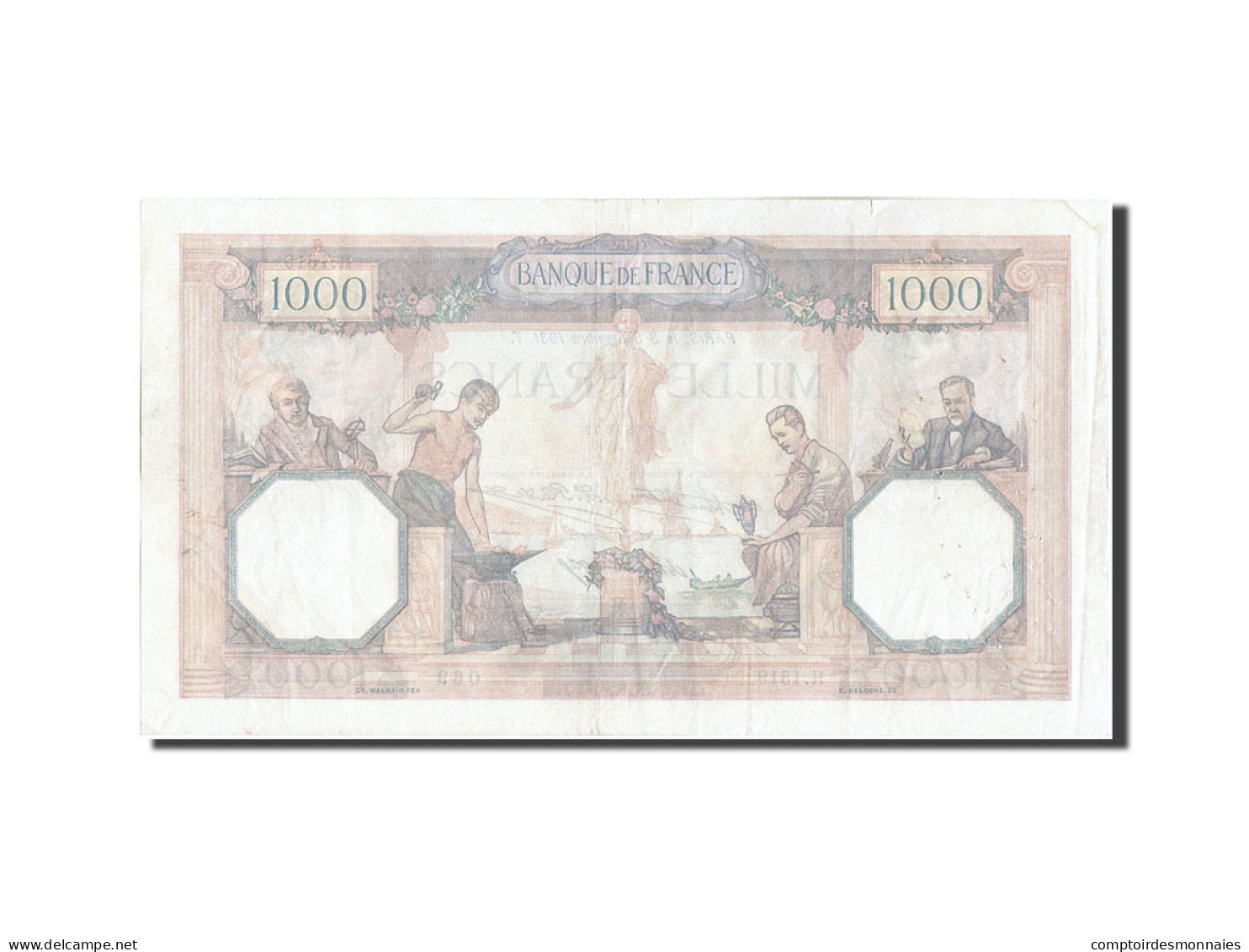 Billet, France, 1000 Francs, 1 000 F 1927-1940 ''Cérès Et Mercure'', 1931 - 1 000 F 1927-1940 ''Cérès Et Mercure''