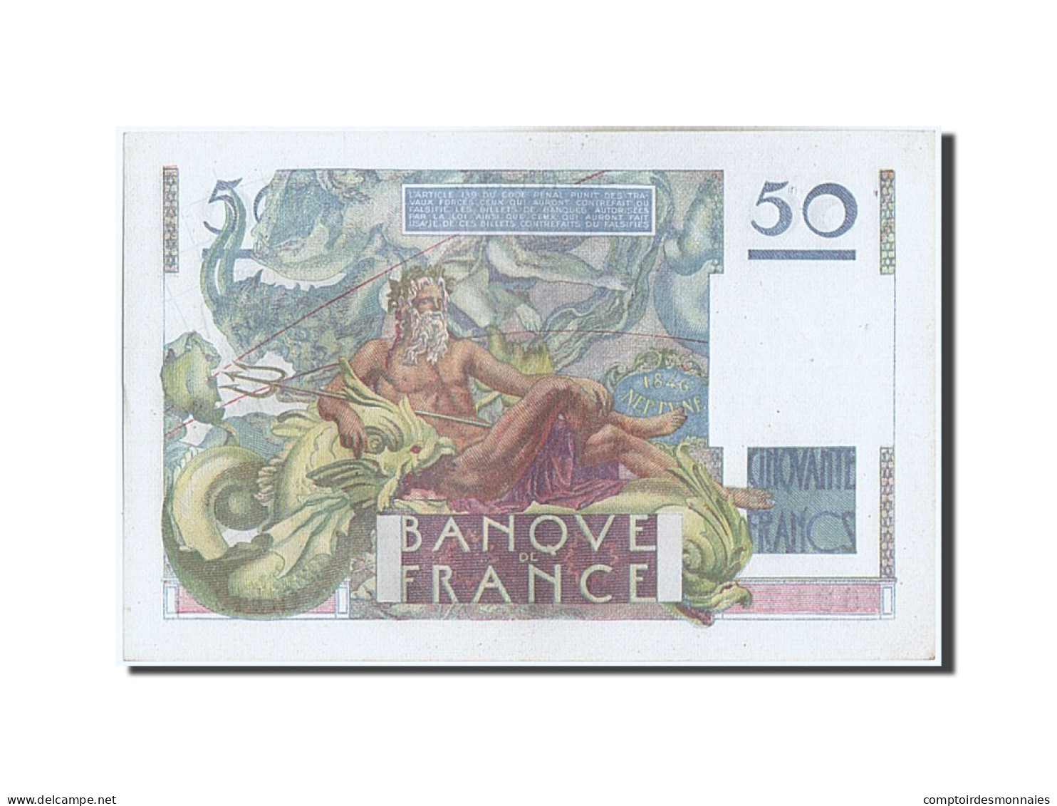 Billet, France, 50 Francs, 50 F 1946-1951 ''Le Verrier'', 1949, 1949-11-03 - 50 F 1946-1951 ''Le Verrier''