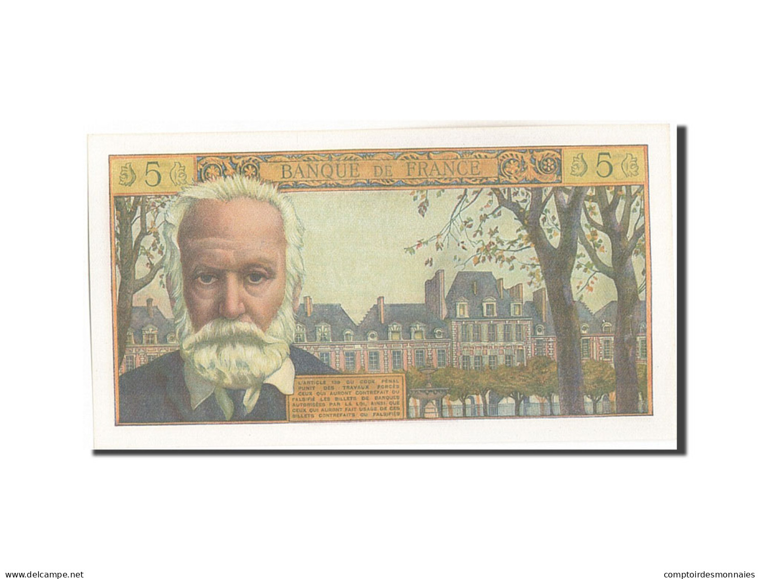 Billet, France, 5 Nouveaux Francs, 5 NF 1959-1965 ''Victor Hugo'', 1962 - 5 NF 1959-1965 ''Victor Hugo''