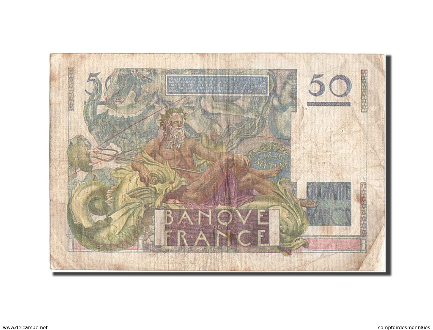 Billet, France, 50 Francs, 50 F 1946-1951 ''Le Verrier'', 1950, 1950-06-29, TB - 50 F 1946-1951 ''Le Verrier''